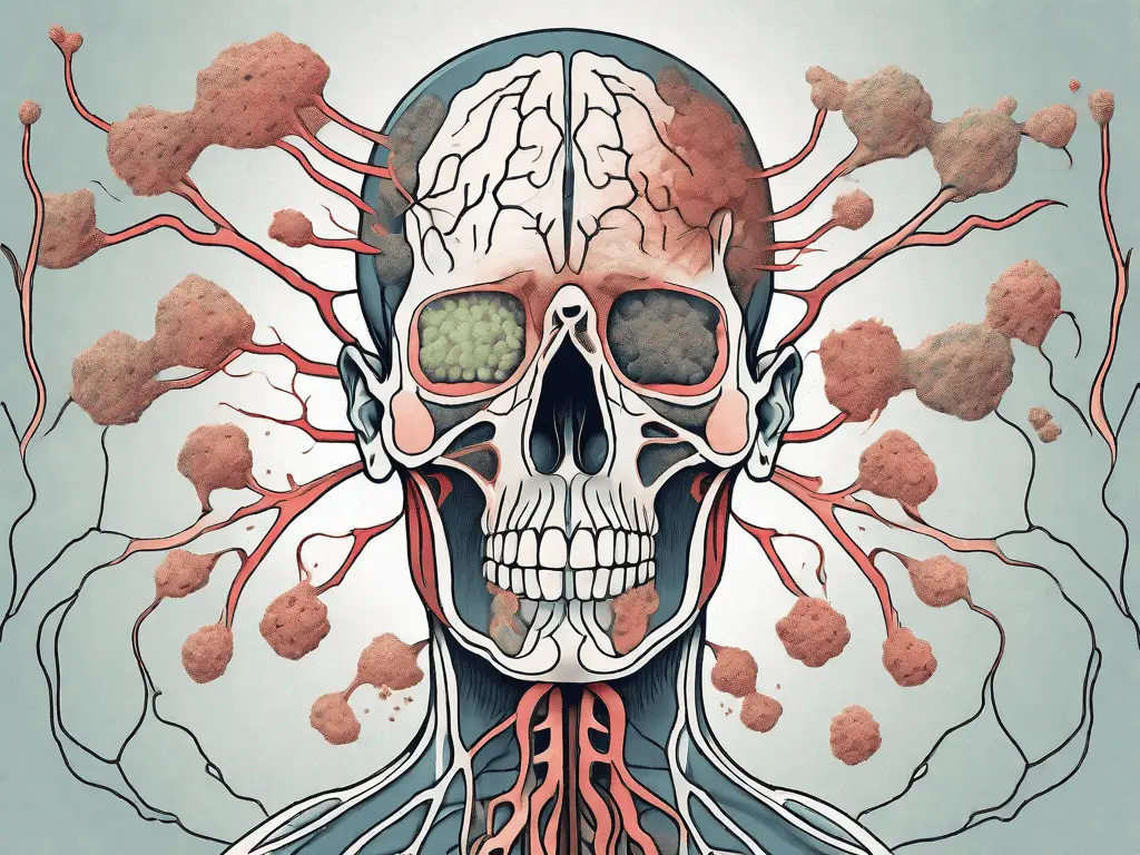 Sinus cavities filled with biofilms
