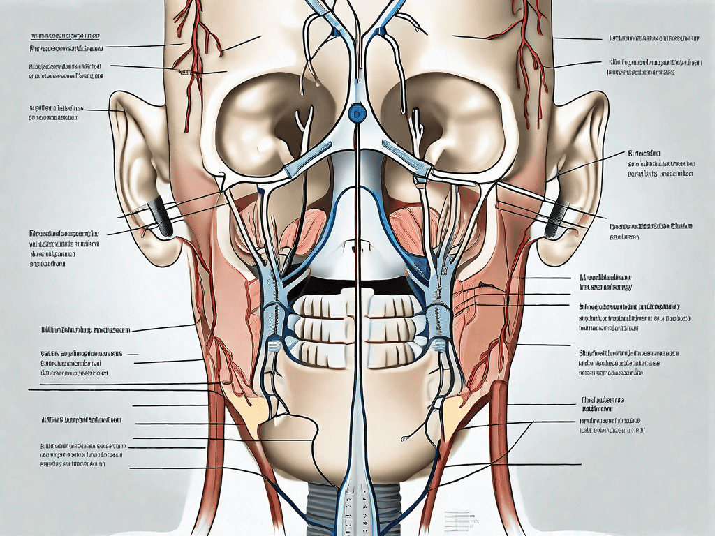 The nasal anatomy highlighting the posterior nasal nerve