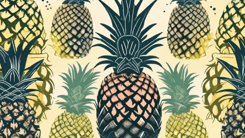 A pineapple (from which bromelain is derived) with surrounding sinus cavities