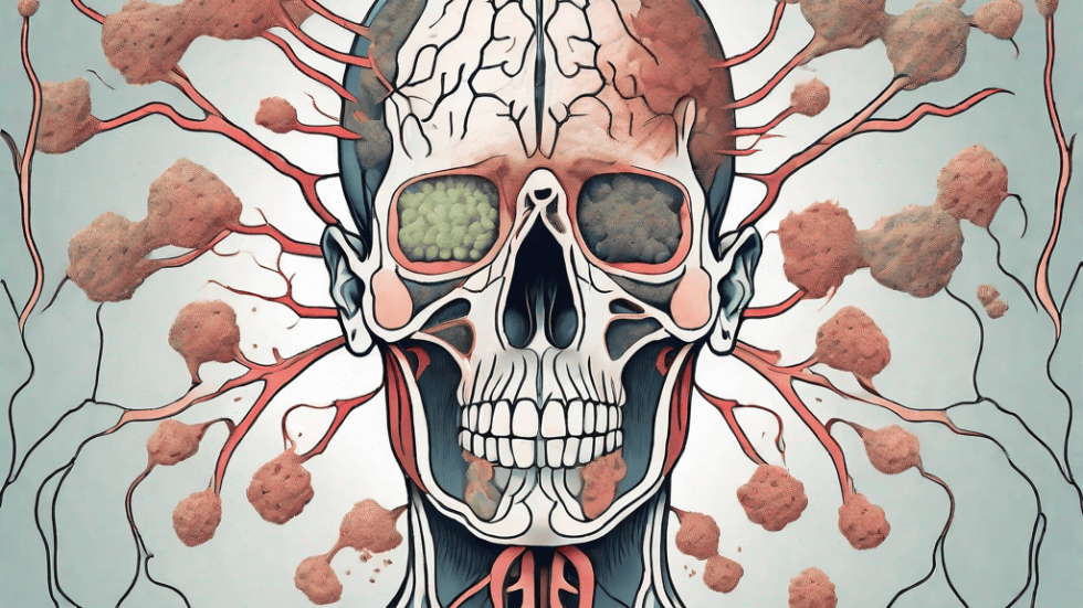 Sinus cavities filled with biofilms