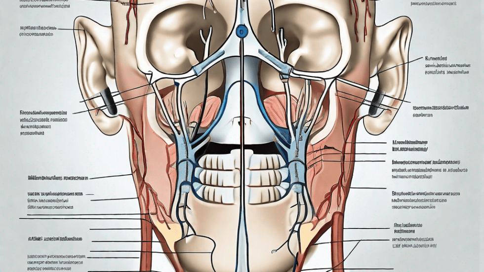 The nasal anatomy highlighting the posterior nasal nerve
