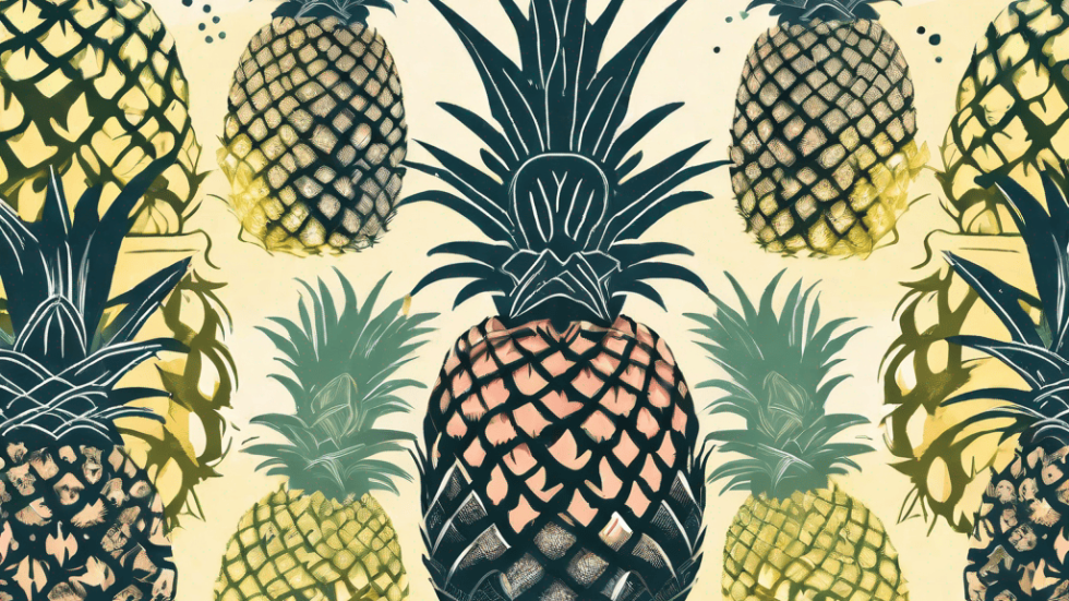 A pineapple (from which bromelain is derived) with surrounding sinus cavities